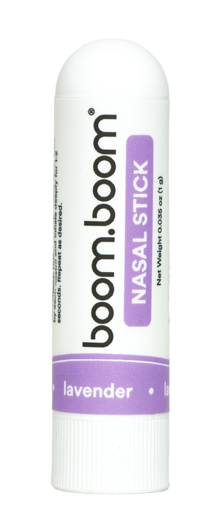Lavender BoomBoom Single Nasal Stick  | Boosts Focus + Enhances Breathing | Provides Fresh Cooling Sensation | Aromatherapy Inhaler Made with Essential Oils + Menthol