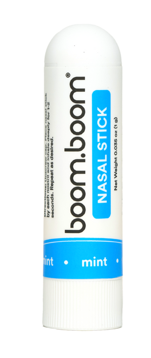 Mint BoomBoom Single Nasal Stick  | Boosts Focus + Enhances Breathing | Provides Fresh Cooling Sensation | Aromatherapy Inhaler Made with Essential Oils + Menthol