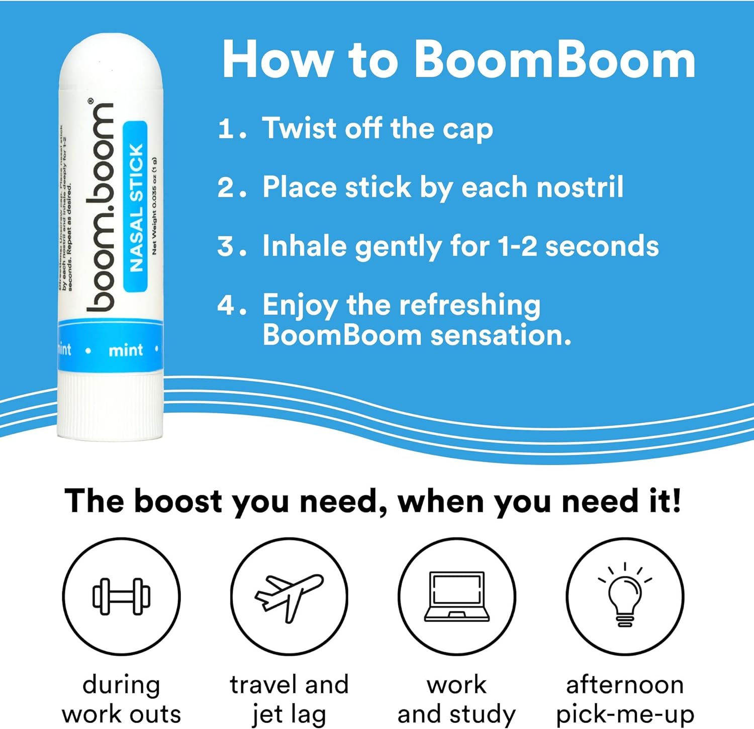 Mint BoomBoom Nasal Sticks 3-pack