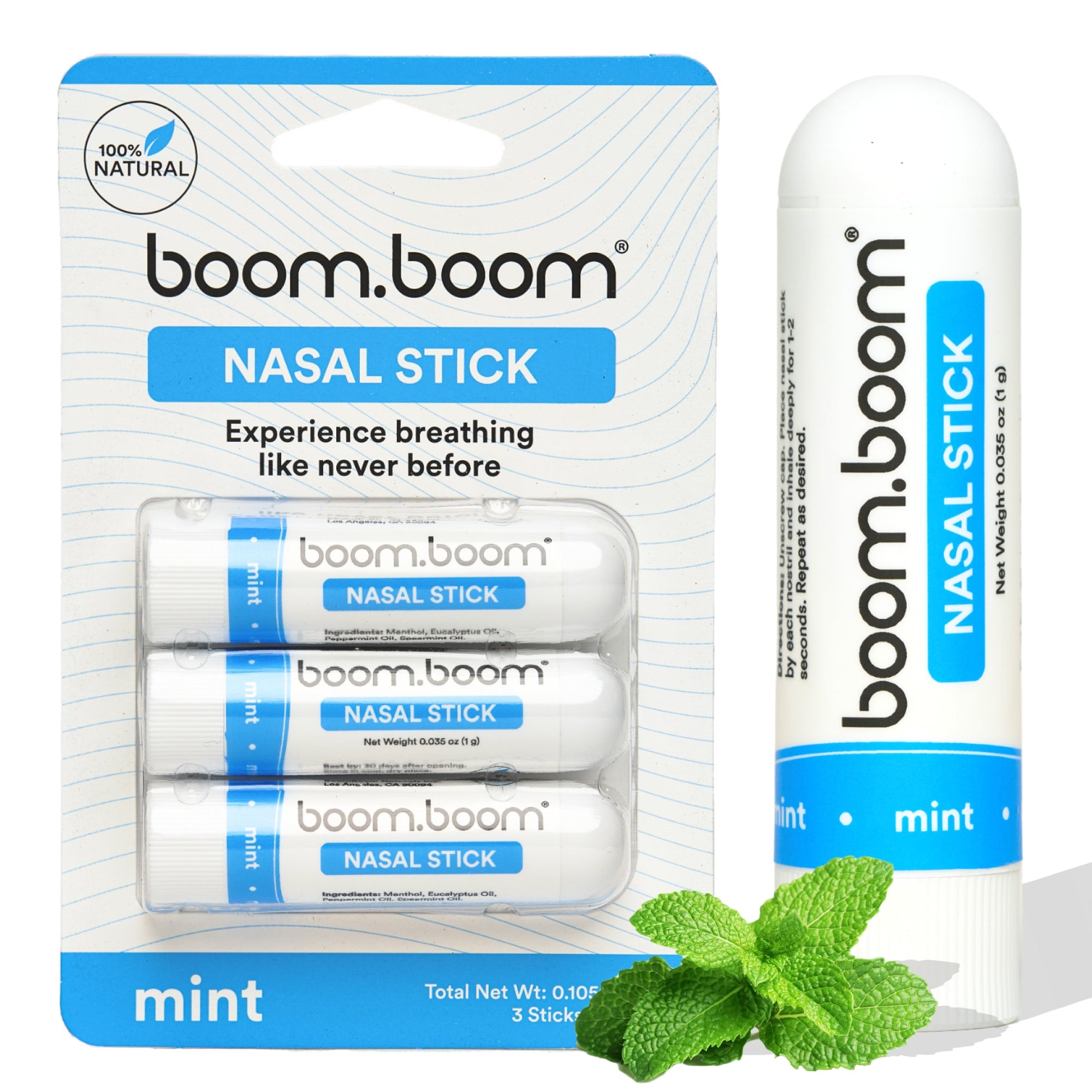 Mint BoomBoom Nasal Sticks 3 - pack - BoomBoom Europe